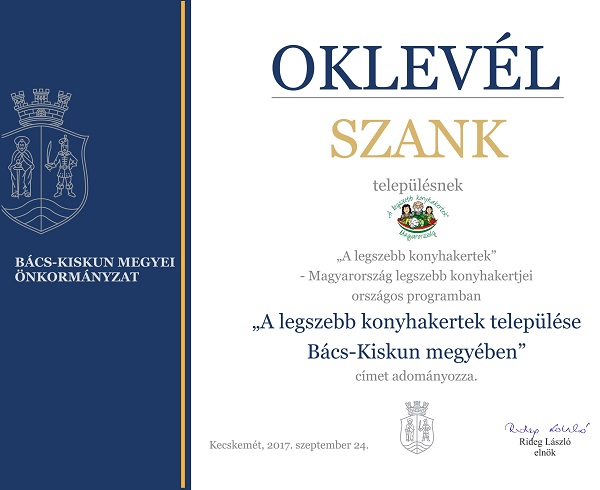 Elismerték Szankot az Országos Mezőgazdasági és Élelmiszeripari Kiállítás és Vásáron - forrás: bacskiskun.hu