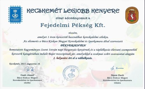 Kecskemét legjobb kenyere tiszakécskei